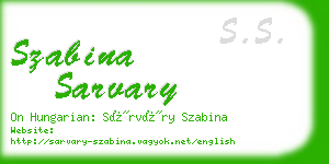 szabina sarvary business card